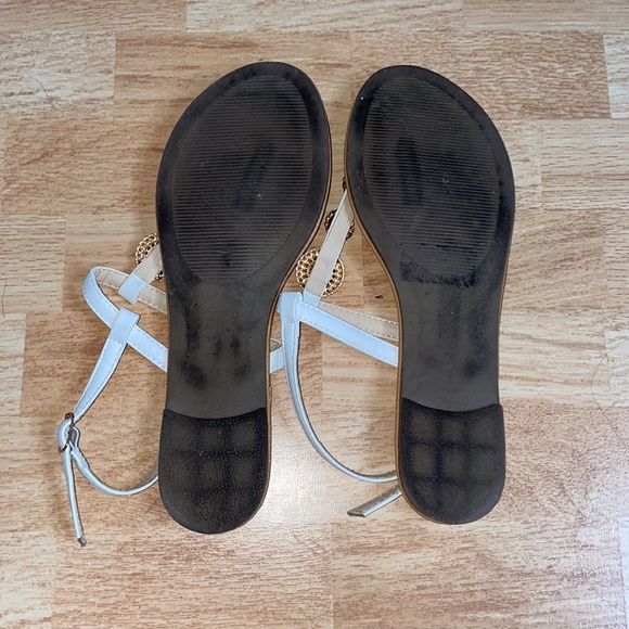 White Rhinestone Sandals - Picture 3 of 3